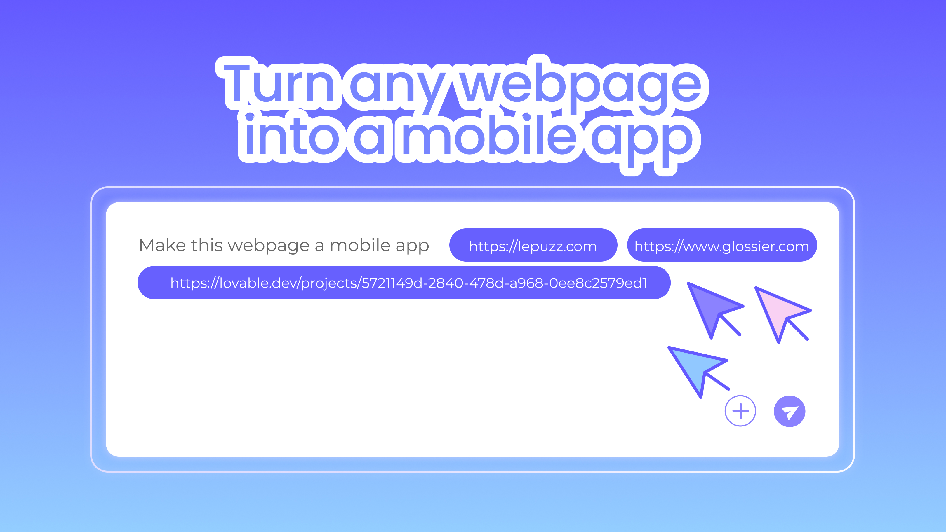 🔗 Turn any weblink into a mobile app